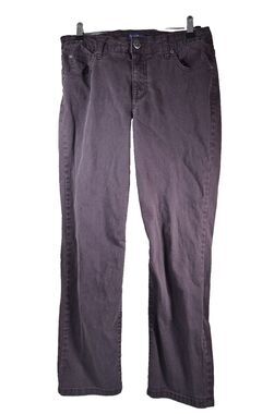 Bandolino Women's Jeans Size 12 Petite Mandie Straight Leg Brown Stretch Denim